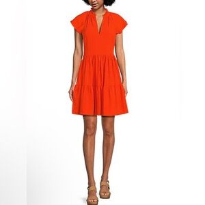 Alex Marie Cherry Red Cap Sleeve Midi Dress - 10 - NWT